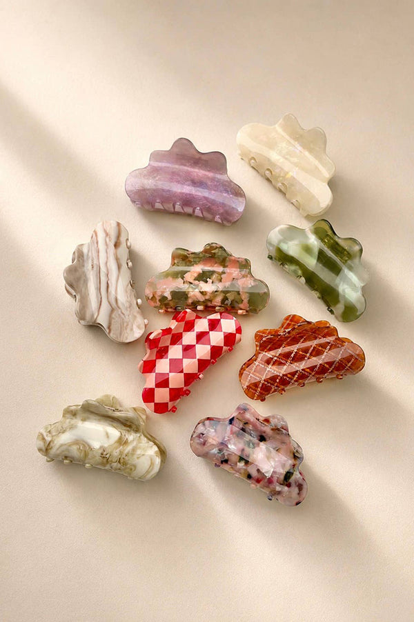 Tiepology Eco Cloud Cream Marble Claw Clip