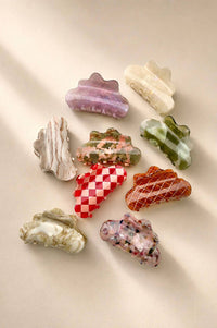 Tiepology Eco Cloud Blush Sage Claw Clip