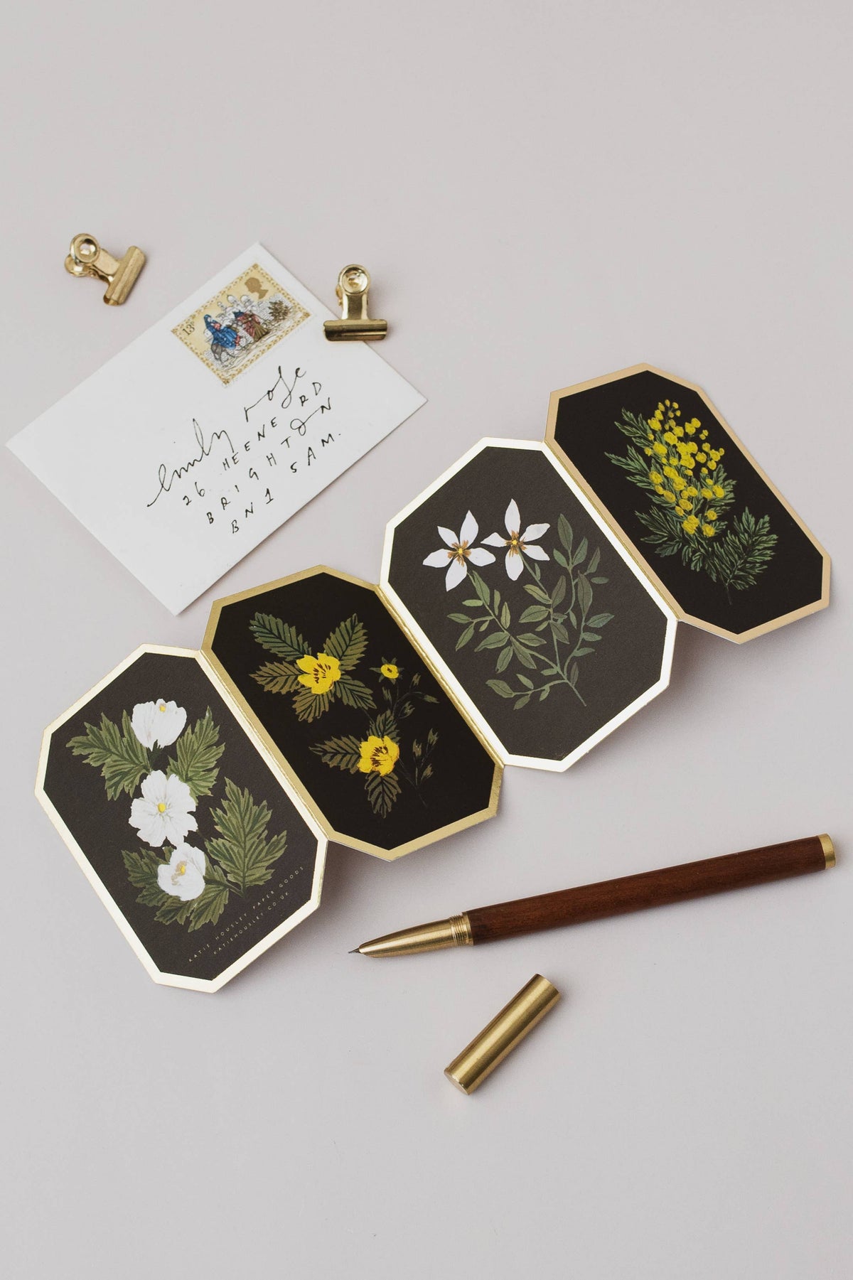 Katie Housley Botanical Concertina Card - The Mercantile London