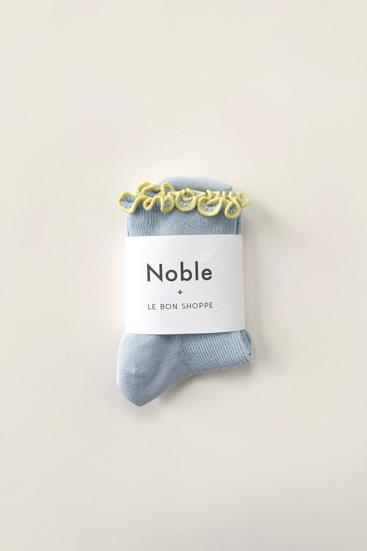 Le Bon Shoppe Petite Ruffled Baby Blue Butter Socks - The Mercantile London