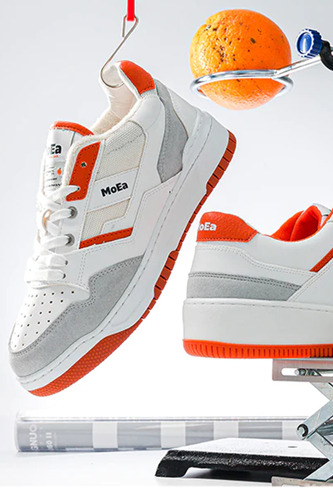 MoEa Gen2 Orange White & Suede Sneakers - The Mercantile London