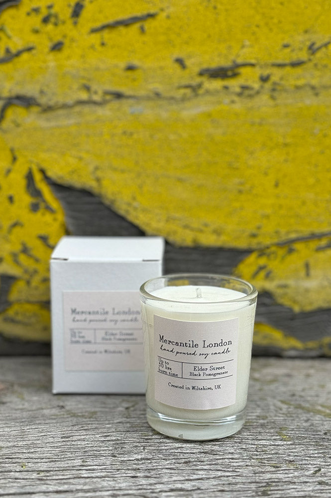 Mercantile London Elder Street Black Pomegranate Votive Candle - The Mercantile London