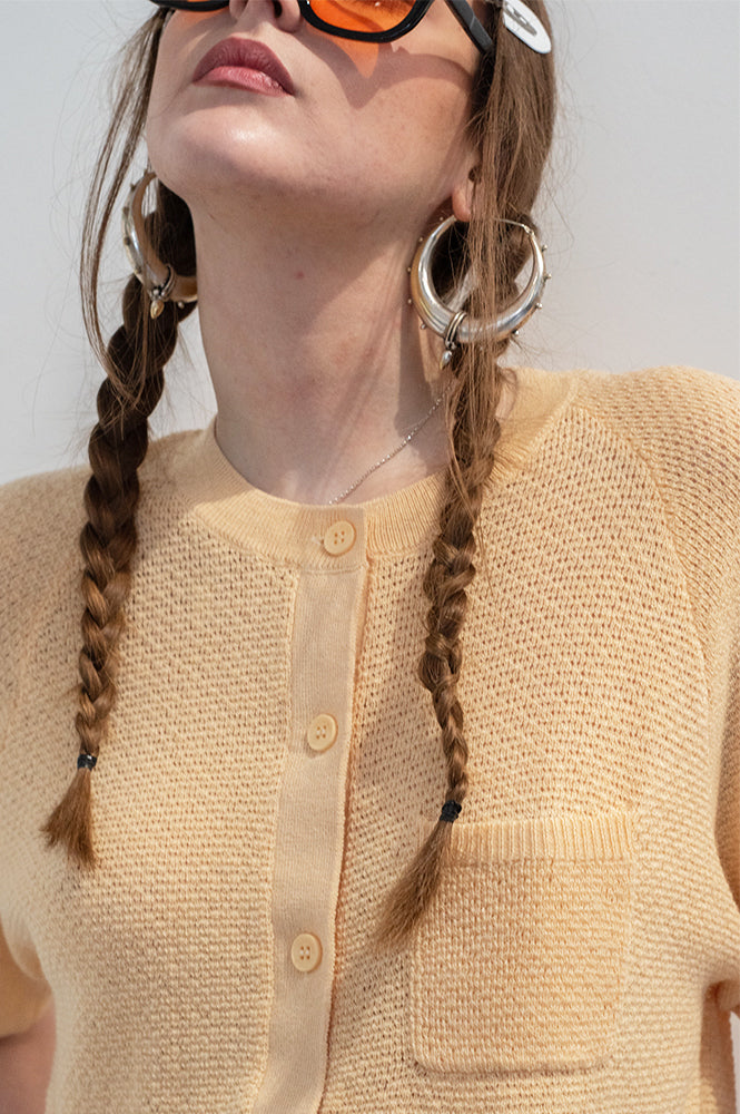 Indi & Cold Mandarina Peach Cardigan - The Mercantile London