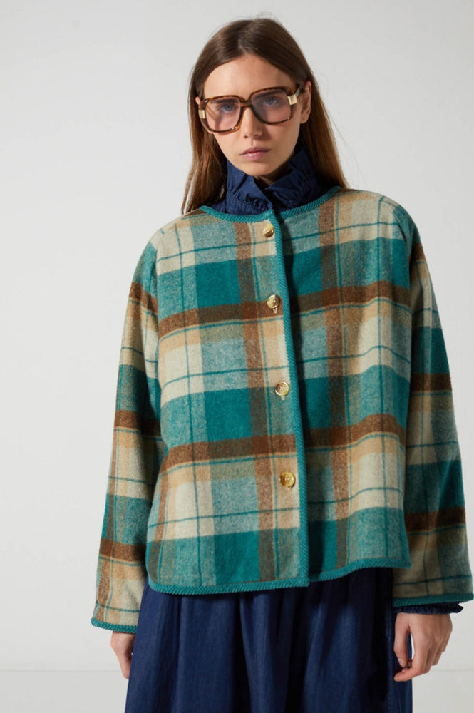 Charlie Joe Elma Sand Check Jacket - The Mercantile London