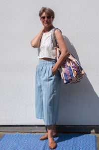 Object Elsie Wide Striped Culotte Jeans - The Mercantile London