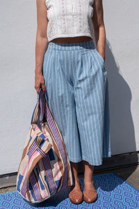 Object Elsie Wide Striped Culotte Jeans - The Mercantile London
