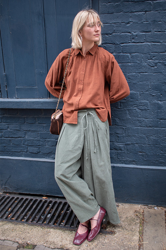 Marta Mirella Sage Corduroy Trousers - The Mercantile London