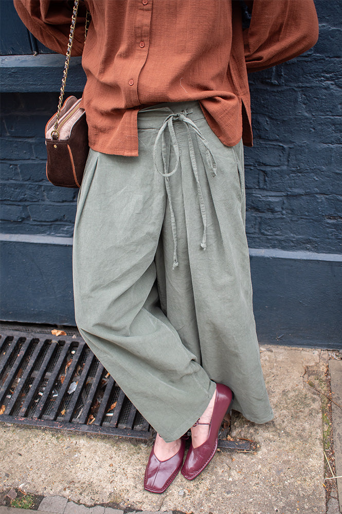 Marta Mirella Sage Corduroy Trousers - The Mercantile London
