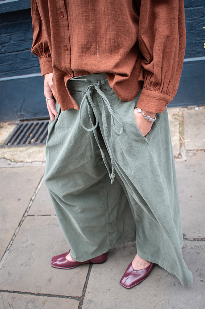Marta Mirella Sage Corduroy Trousers - The Mercantile London
