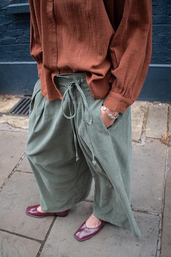 Marta Mirella Sage Corduroy Trousers - The Mercantile London