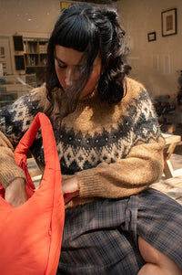 Emile Et Ida Ecrin Caramel Jacquard Jumper