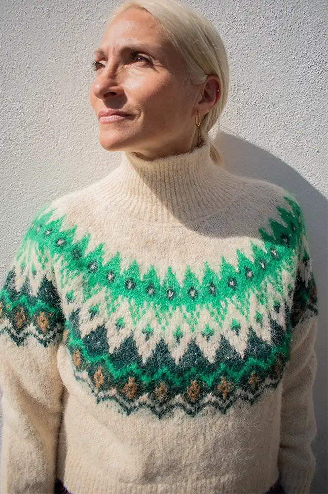 Emile Et Ida Ecrin Ecru Jacquard Jumper