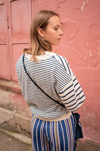 Emile Et Ida Dori Marine Blue Sweatshirt - The Mercantile London