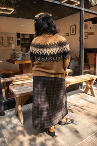 Emile Et Ida Ecrin Caramel Jacquard Jumper