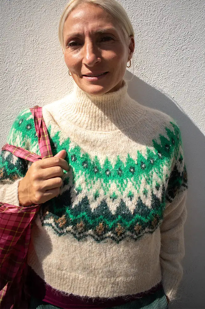 Emile Et Ida Ecrin Ecru Jacquard Jumper