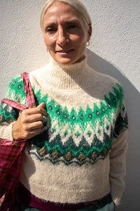 Emile Et Ida Ecrin Ecru Jacquard Jumper