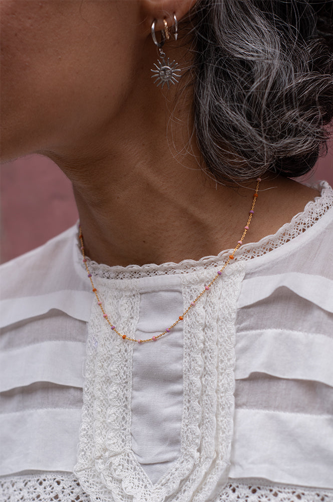 Enamel Copenhagen Lola Necklace in Blush - The Mercantile London