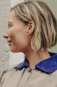 Nordic Muse Small Entwined Latch Hoop Earrings - The Mercantile London
