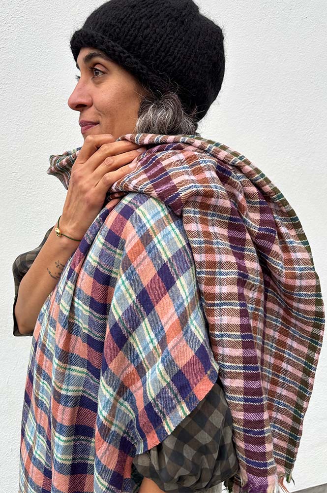 Épice Paris Forest Check Scarf - The Mercantile London