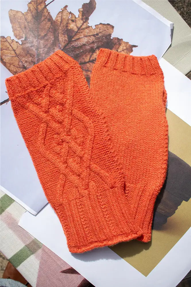Eribé Aran Afterglow Open Mittens