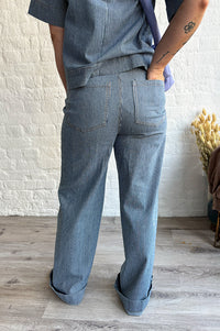 Numph Erina Blue Stripe Jeans - The Mercantile London