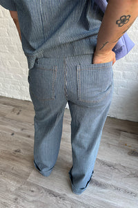 Numph Erina Blue Stripe Jeans - The Mercantile London