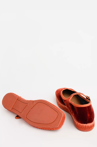 Penelope Chilvers Flora Marmalade Velvet Espadrille - The Mercantile London
