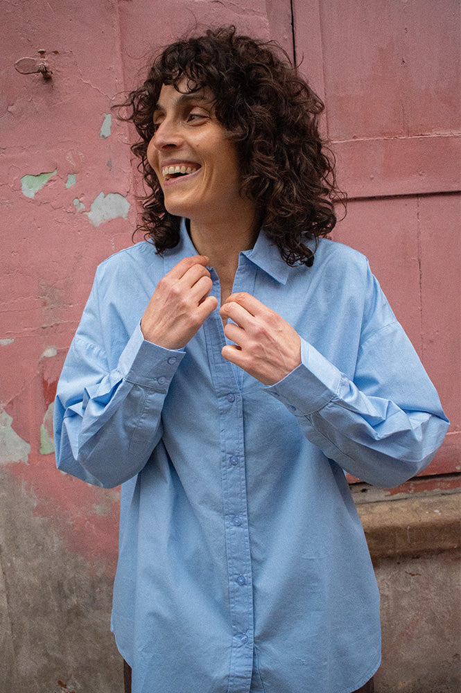 ICHI Estama Bel-Air Blue Shirt