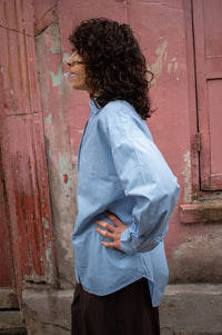 ICHI Estama Bel-Air Blue Shirt