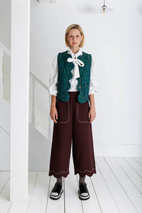 Bonté Estelle Fir & Midnight Stripe Gilet - The Mercantile London