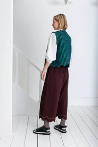 Bonté Estelle Fir & Midnight Stripe Gilet - The Mercantile London