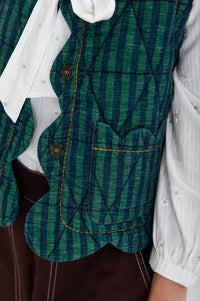 Bonté Estelle Fir & Midnight Stripe Gilet - The Mercantile London