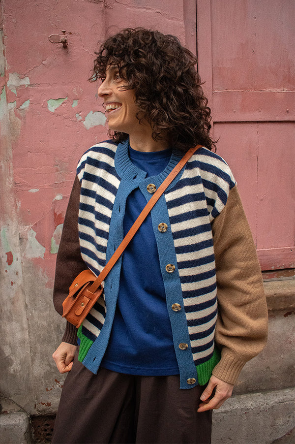 L.F. Markey Eval Cornwall Striped Cardigan