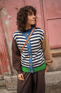 L.F. Markey Eval Cornwall Striped Cardigan