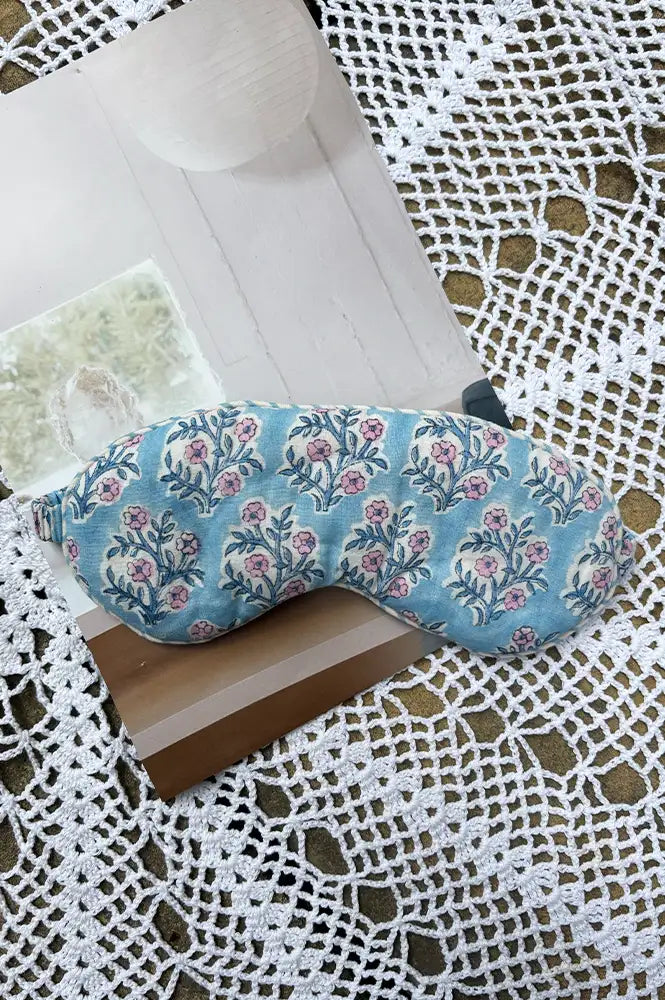 Dilli Grey Lavender & Pink Floral Eye Mask