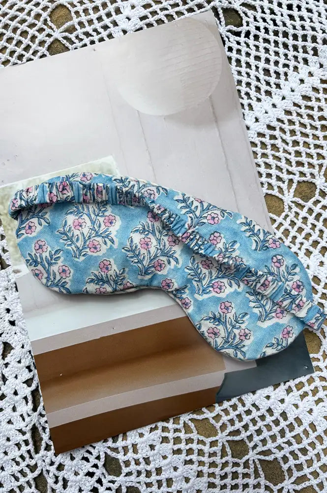 Dilli Grey Lavender & Pink Floral Eye Mask