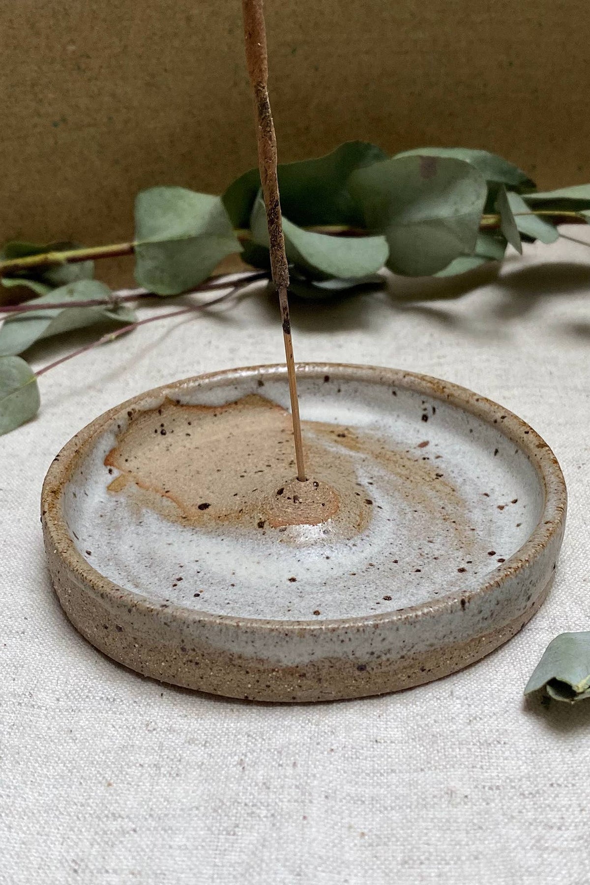 AW25 Hannah Bigley Speckled Ceramic Incense Holder - The Mercantile London
