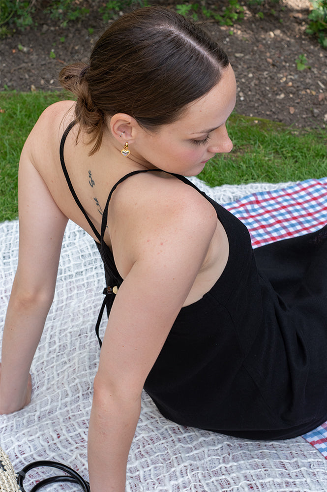 ICHI Linno Black Mini Dress - The Mercantile London