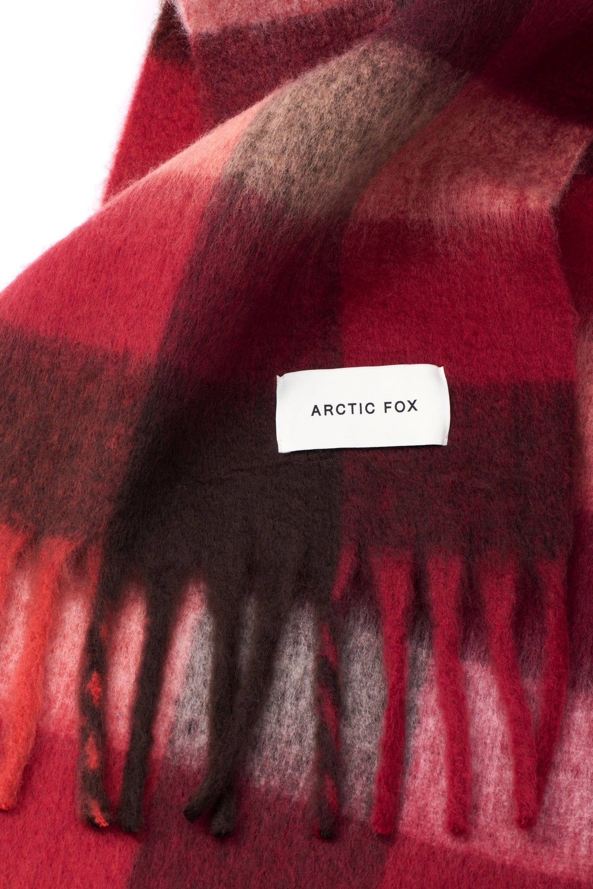 Arctic Fox Reykjavik Burgundy Check Scarf