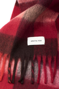Arctic Fox Reykjavik Burgundy Check Scarf
