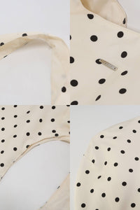 CUBIC Polka Dot Casual Bag: Beige / UN - The Mercantile London