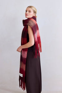 Arctic Fox Reykjavik Burgundy Check Scarf
