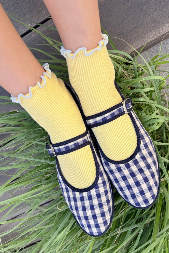 Le Bon Shoppe Petite Ruffled Butter Baby Blue Socks - The Mercantile London