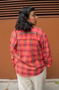 Compania Fantastica Pink Plaid Shirt