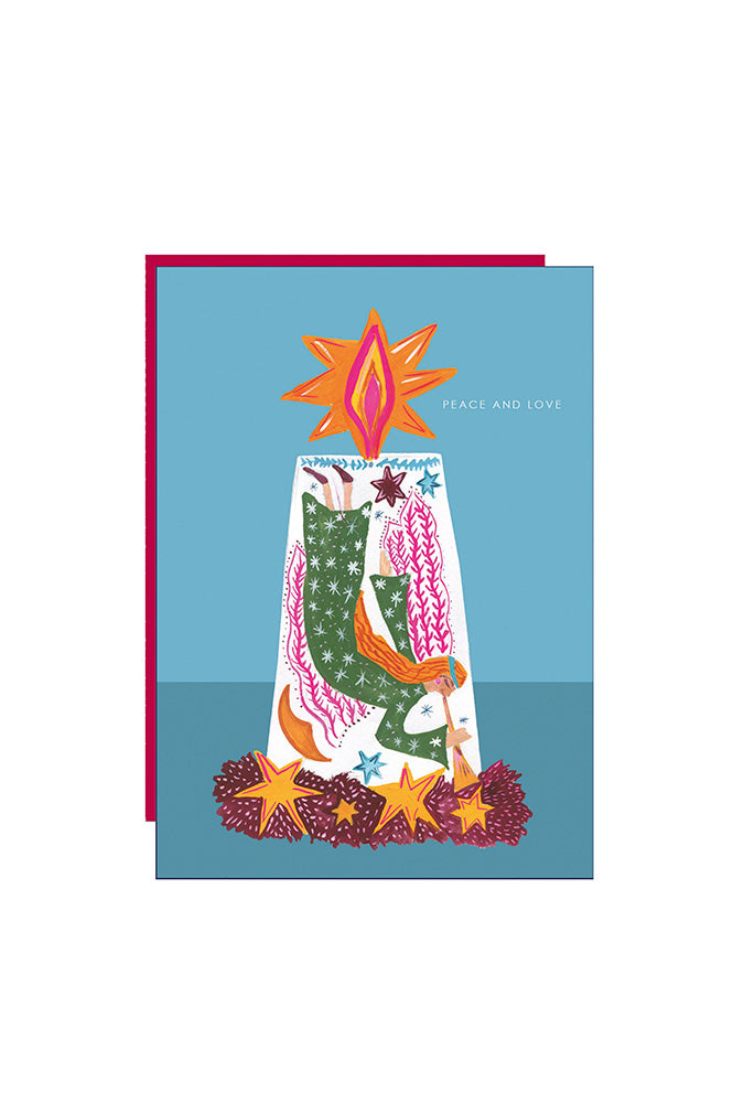 Hutch Cassidy Candle Angel Christmas Card - The Mercantile London