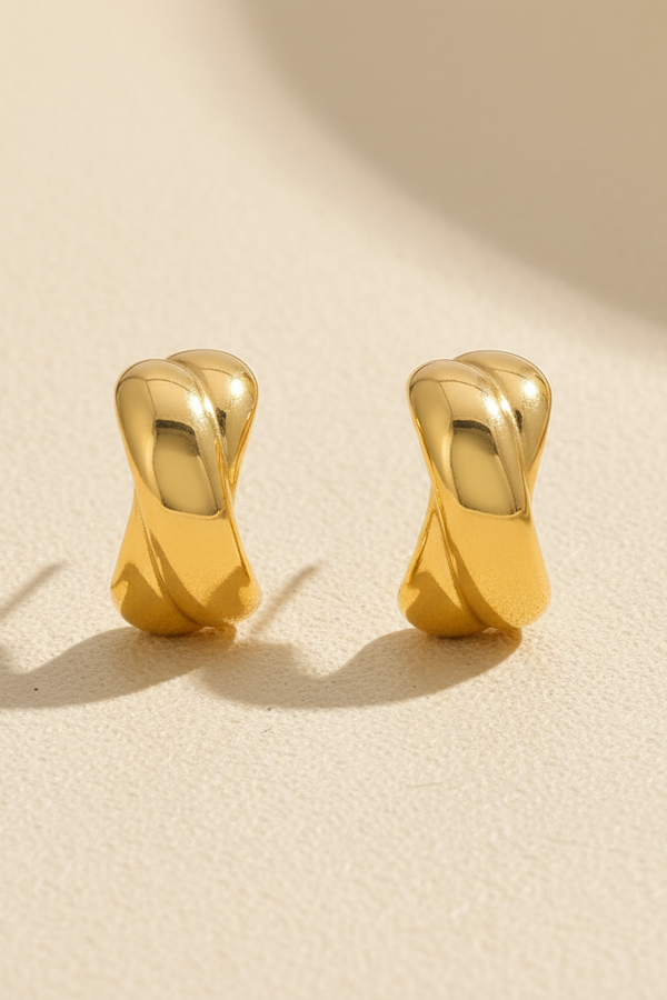 Lunar Cross Over Earrings