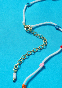 Flower Seed Bead Necklace
