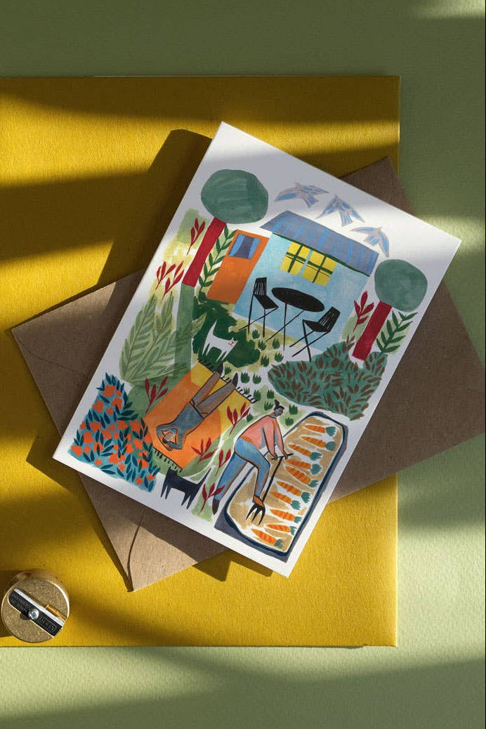 Printer Johnson The Garden Greetings Card