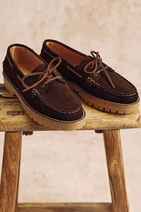 Penelope Chilvers Frederico Bitter Chocolate Boat Shoe - The Mercantile London