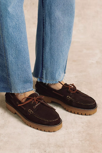 Penelope Chilvers Frederico Bitter Chocolate Boat Shoe - The Mercantile London